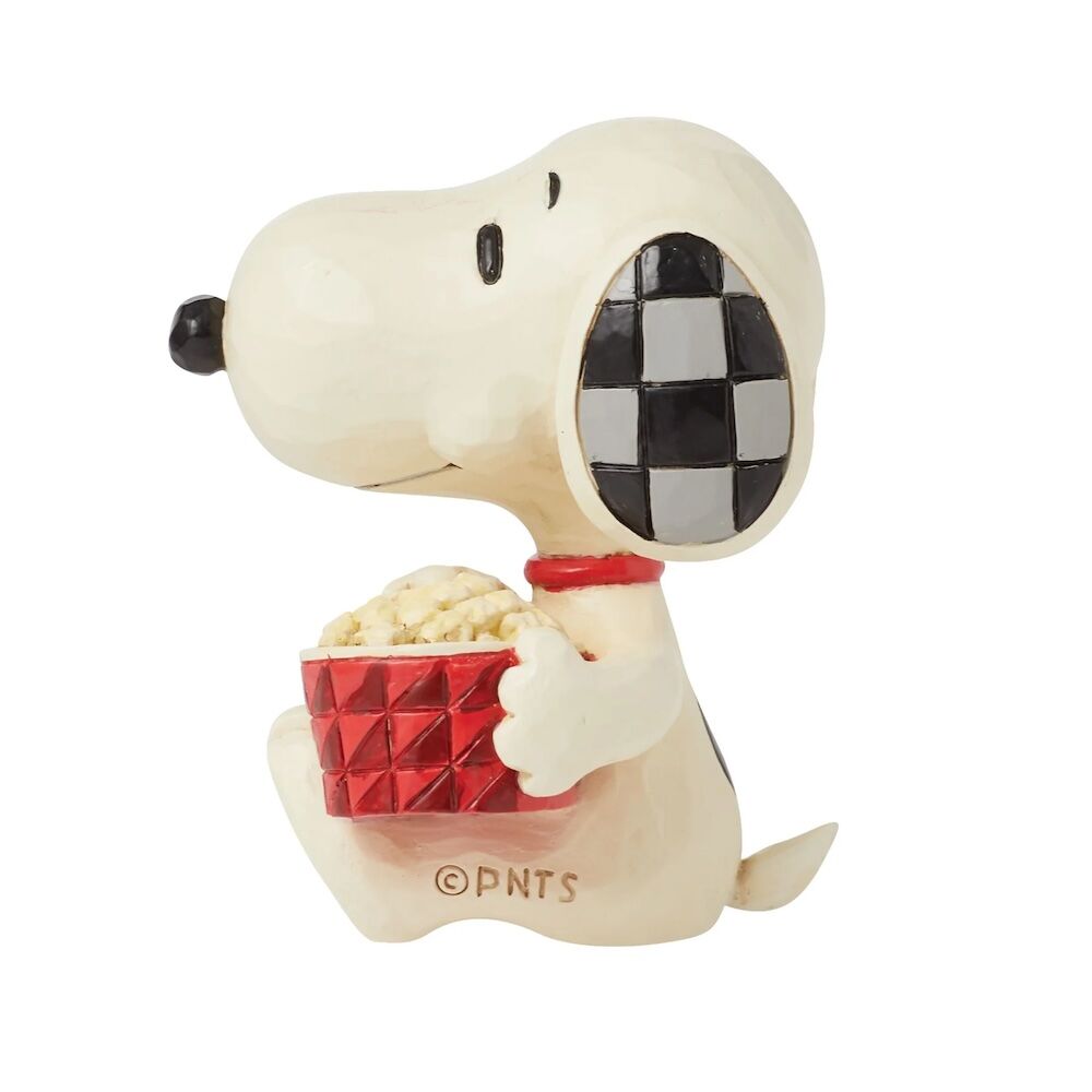 Peanuts by Jim Shore Mini Snoopy Eating Popcorn