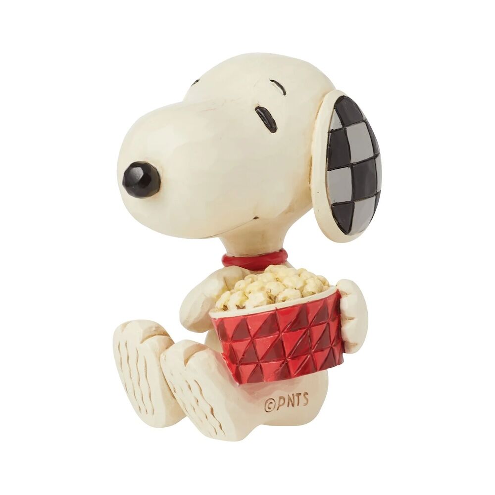 Peanuts by Jim Shore Mini Snoopy Eating Popcorn