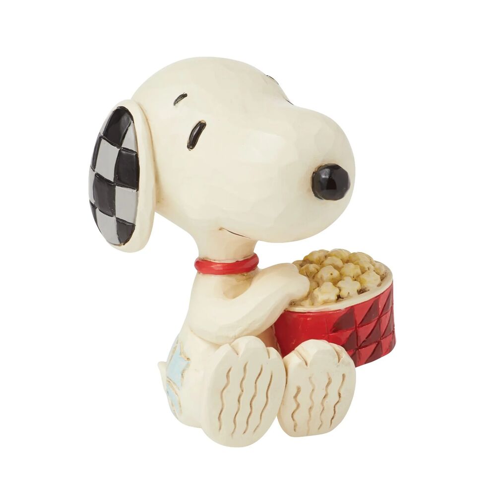 Peanuts by Jim Shore Mini Snoopy Eating Popcorn