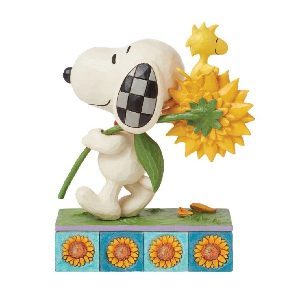 Peanuts by Jim Shore Snoopy & Woodstock with Sunflower