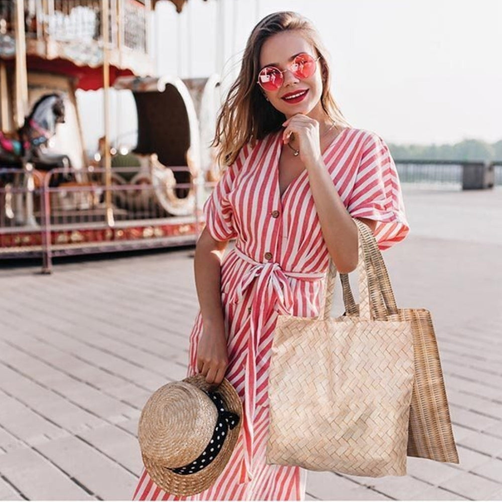 IS Gift Woven Prints Foldable Shopper (Set of 2)