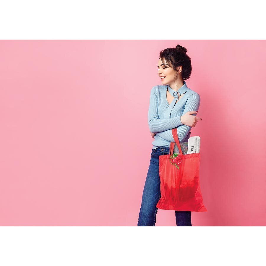 IS Gift Fold-up Lightweight Eco Bag Strawberry