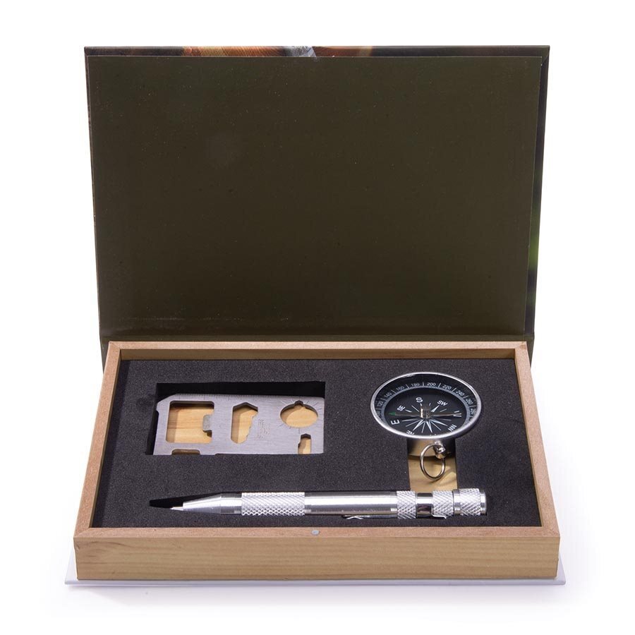 The Book of Essentials - Multi Tool & Compass 3pce Set