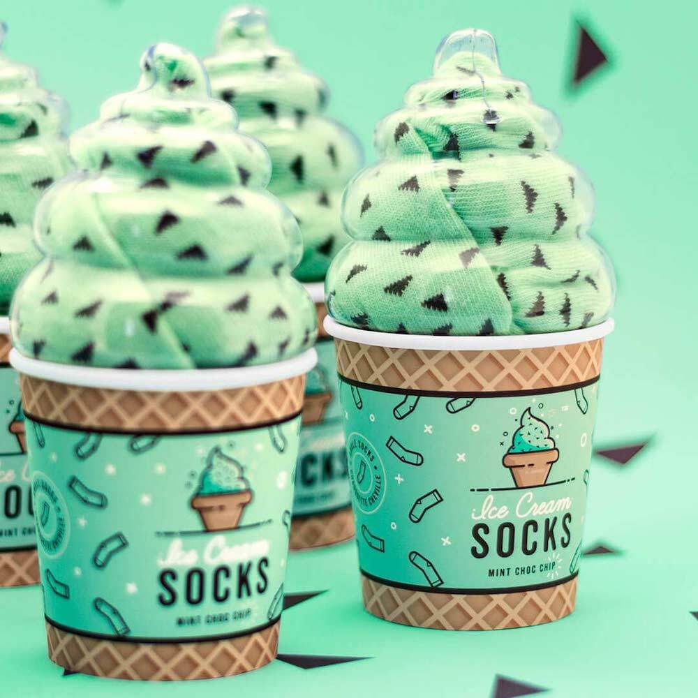 Luckies Ice Cream Socks - Mint Choc Chip