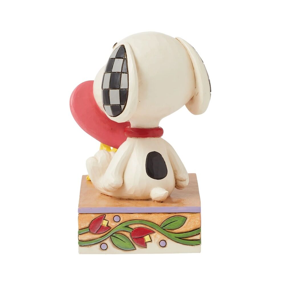 Peanuts by Jim Shore Snoopy with Nose Through Heart & Woodstock