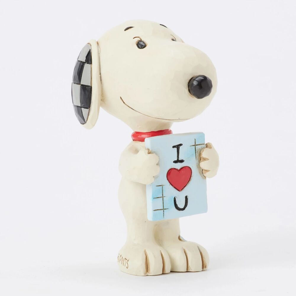 Peanuts by Jim Shore Mini Snoopy with Love Sign