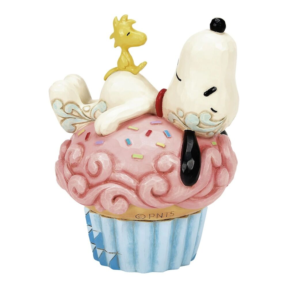 Peanuts by Jim Shore Snoopy Laying on Cupcake