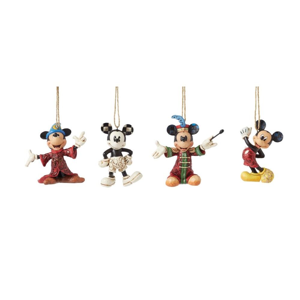 Disney Traditions Mickey Through the Years Hanging Ornaments Set of 4