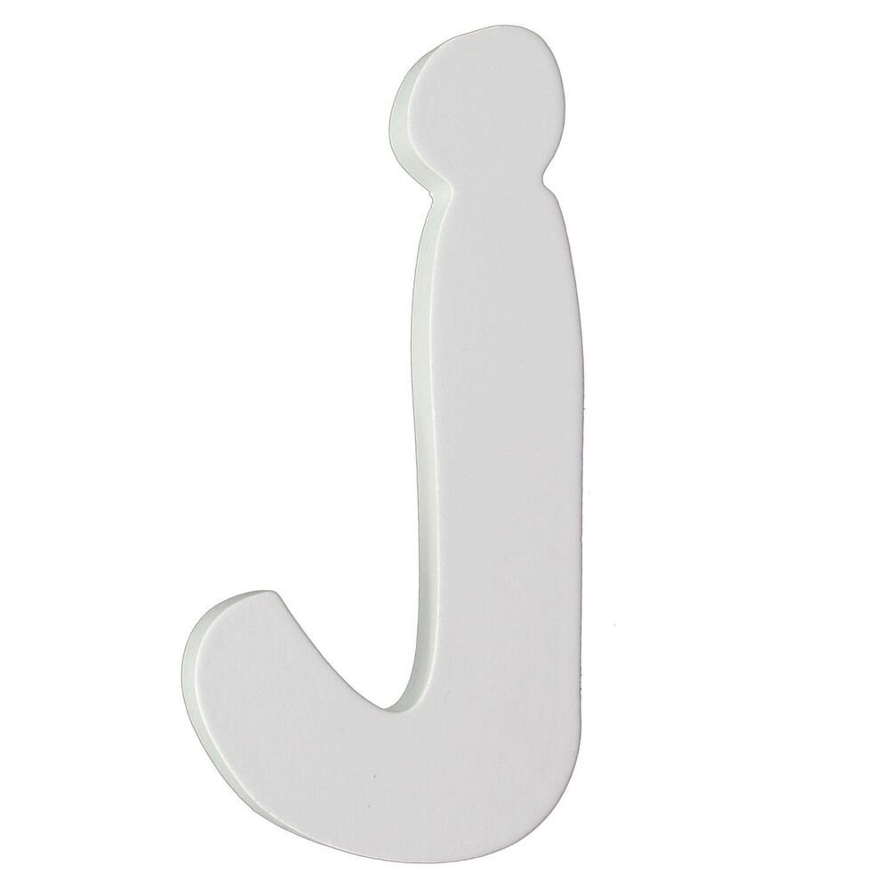 Splosh Wooden Small White Letter J