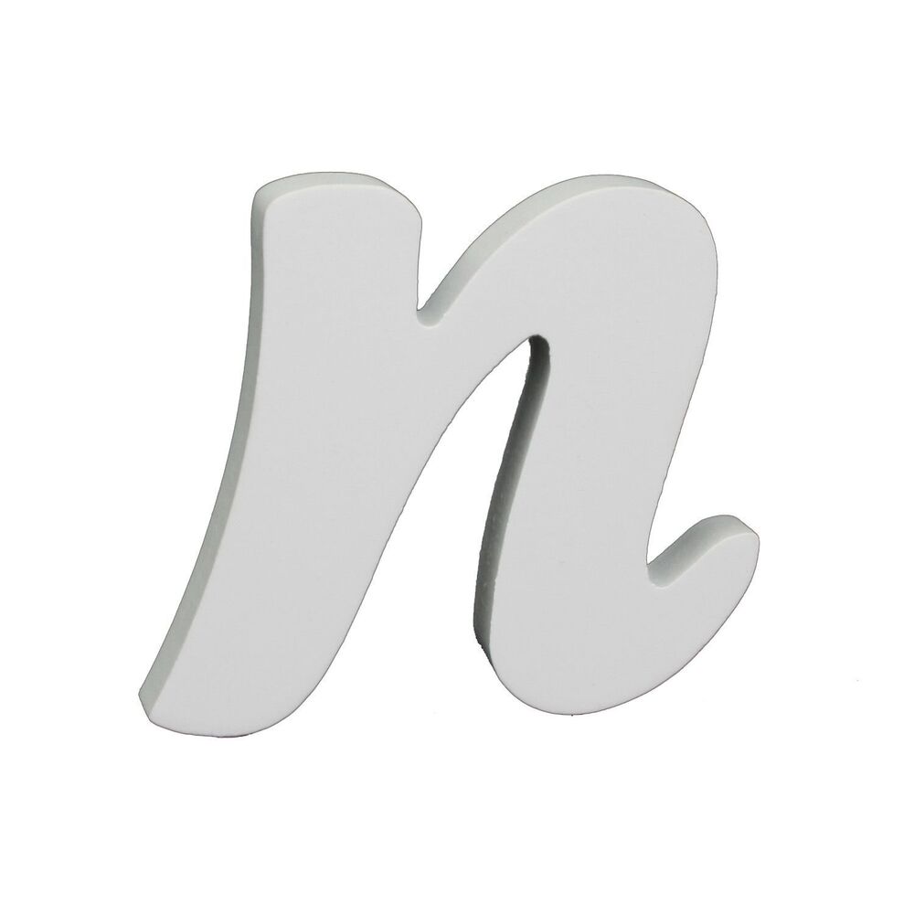 Splosh Wooden Small White Letter N