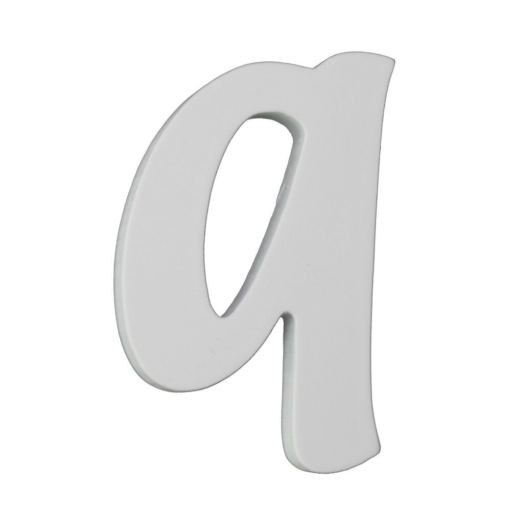 Splosh Wooden Small White Letter Q