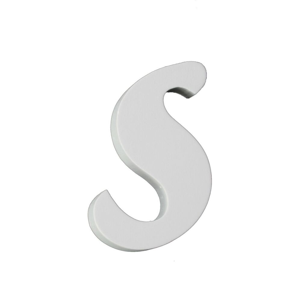 Splosh Wooden Small White Letter S