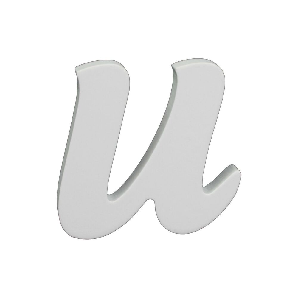 Splosh Wooden Small White Letter U