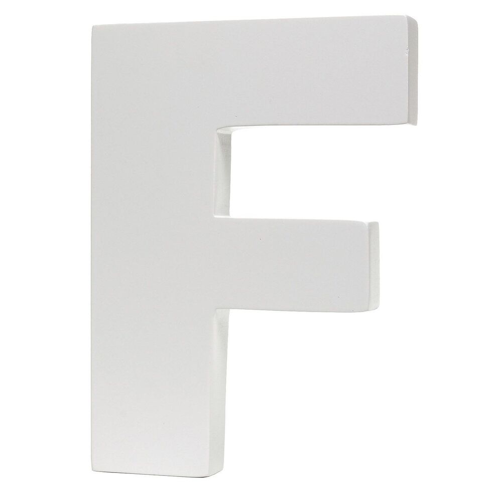 Splosh Wooden Large White Letter F