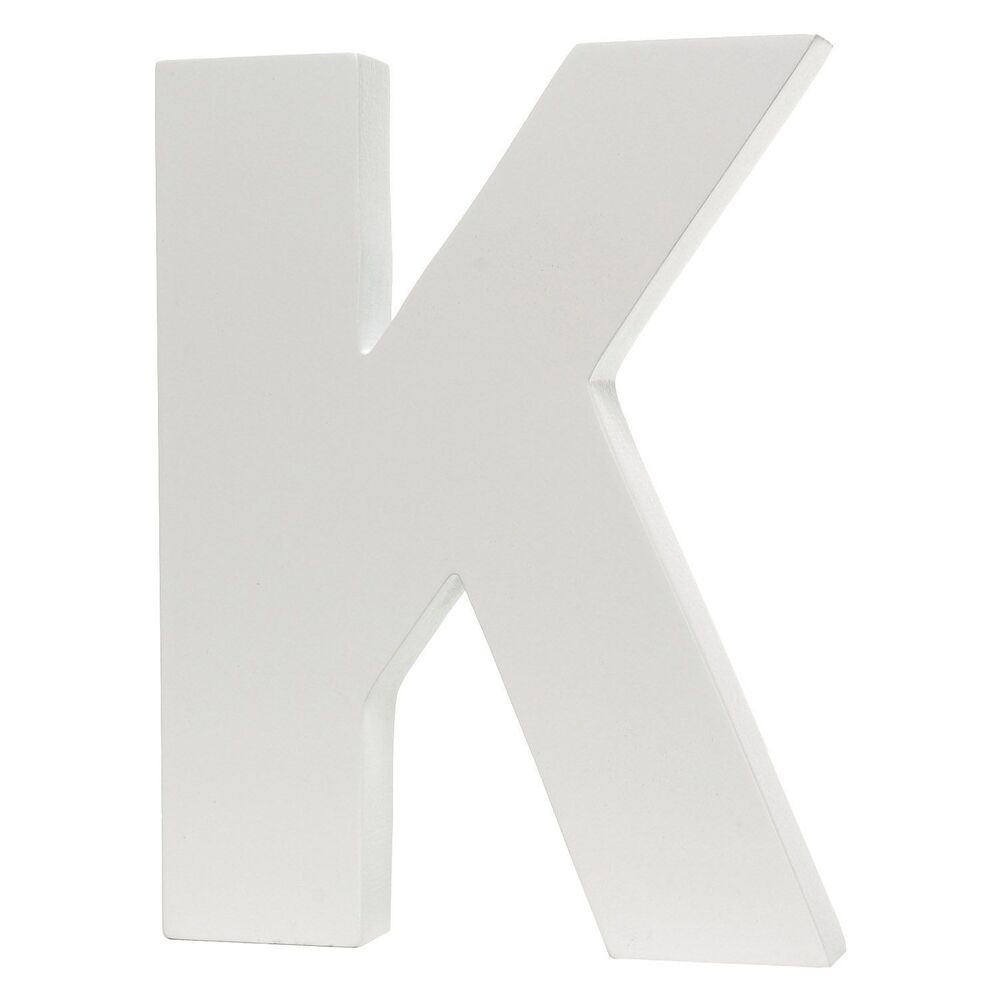 Splosh Wooden Large White Letter K