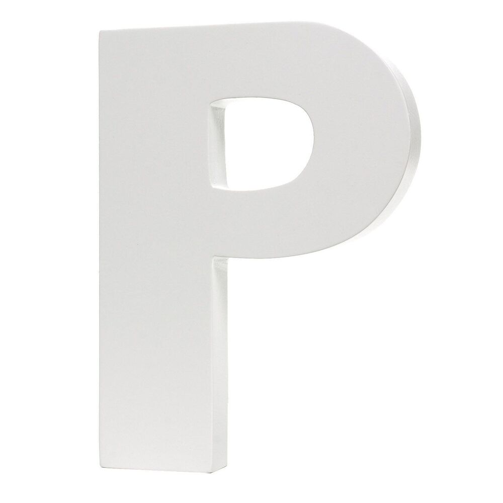 Splosh Wooden Large White Letter P