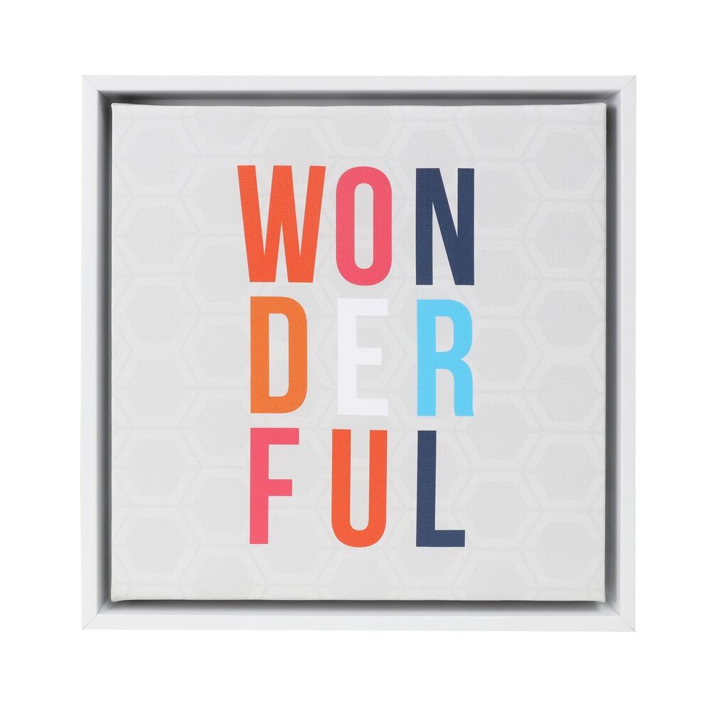 Splosh Bright and Bold Wonderful Framed Canvas