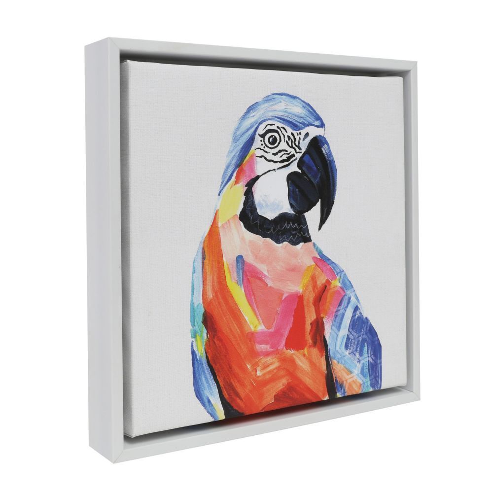 Splosh Bright and Bold Parrot Framed Canvas