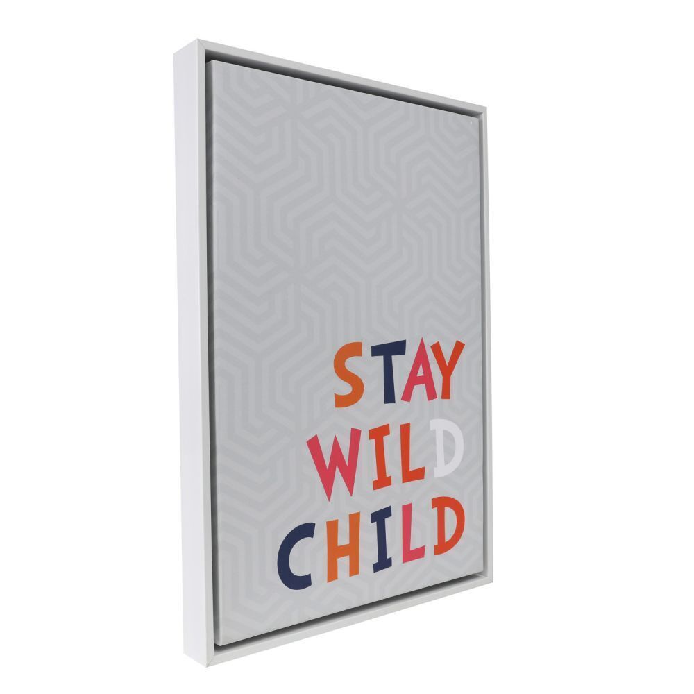 Splosh Bright and Bold Stay Wild Child Framed Canvas