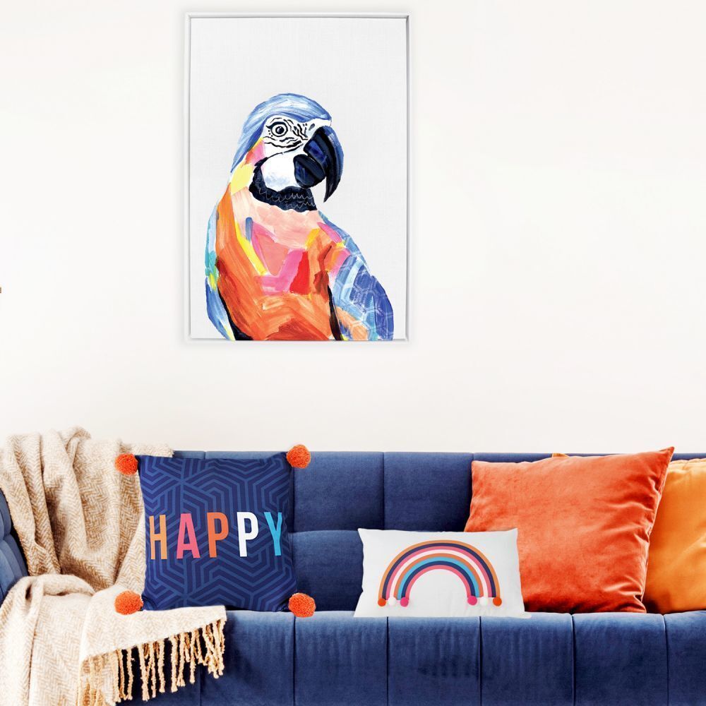 Splosh Bright and Bold Parrot Framed Canvas