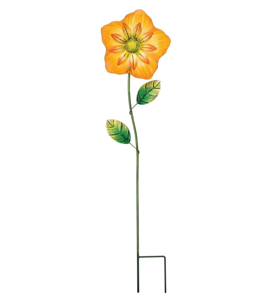 Regal Garden Decor Fiesta Flower Stake Yellow