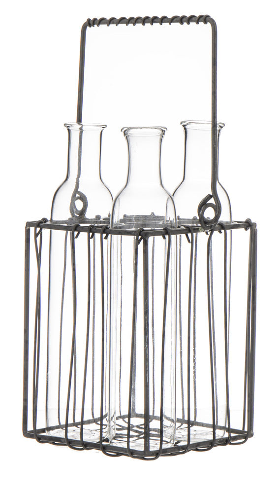 Amalfi Chambord Mini Vase Caddy Set of 4