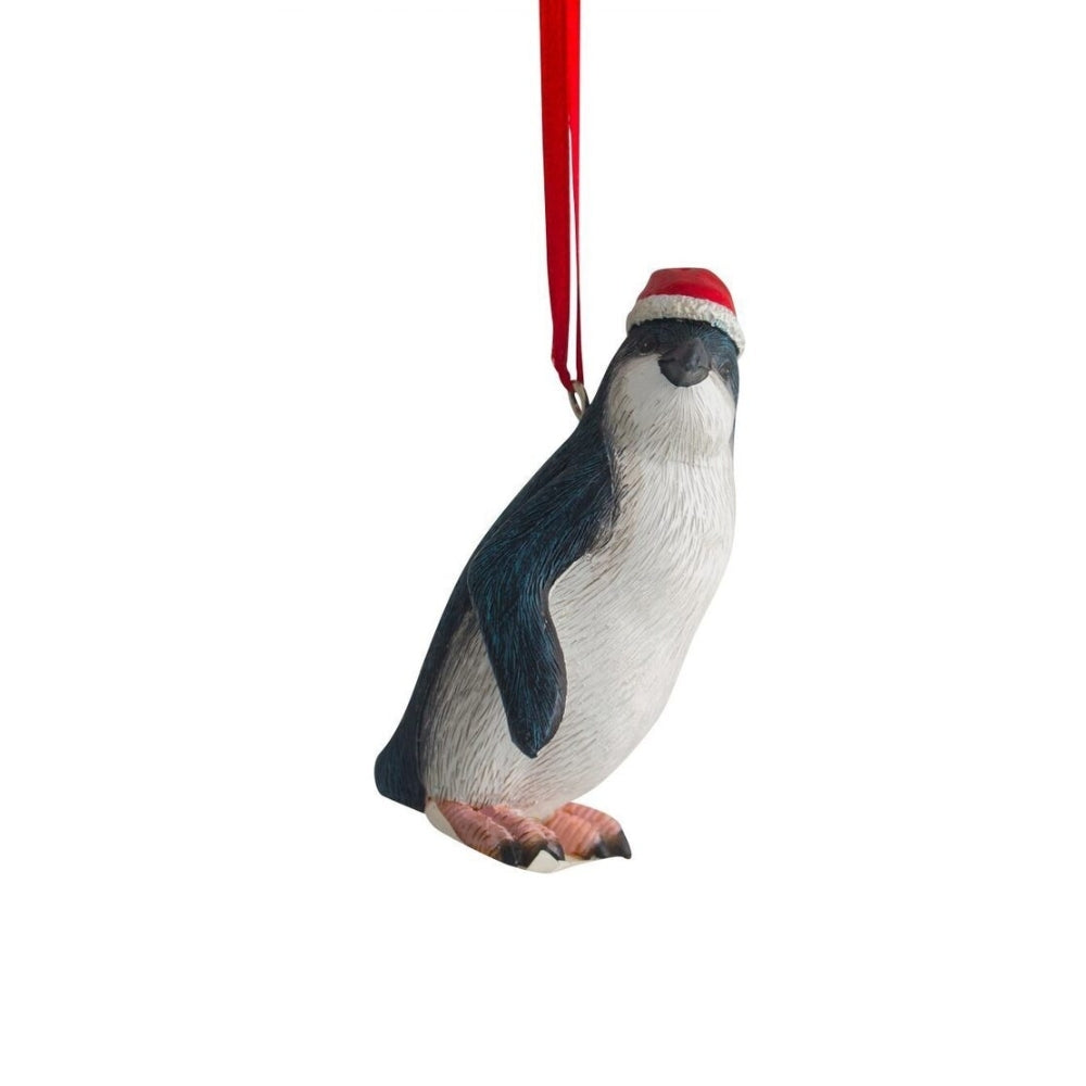 Australiana Christmas Hat Penguin Hanging Figure 8cm (Set of 2)