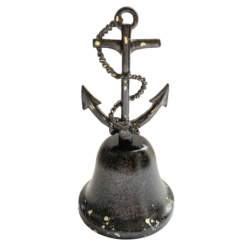 Vintage Nautical Ship Wheel Anchor Bell