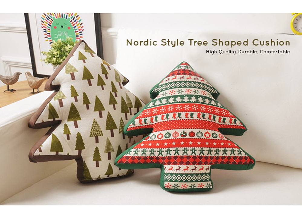 Nordic Christmas Tree Cushion 48cm
