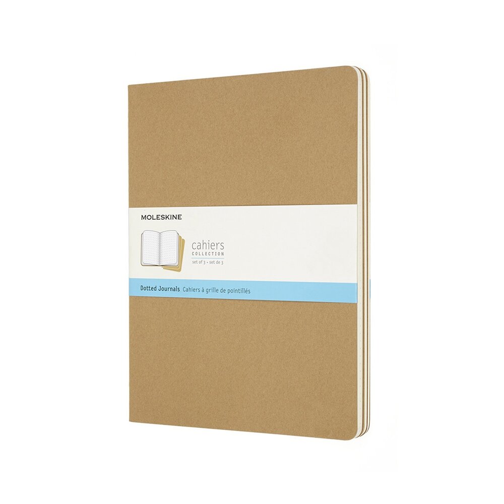 Moleskine Cahier Notebook Dotted Extra Large Kraft (Set of 3)