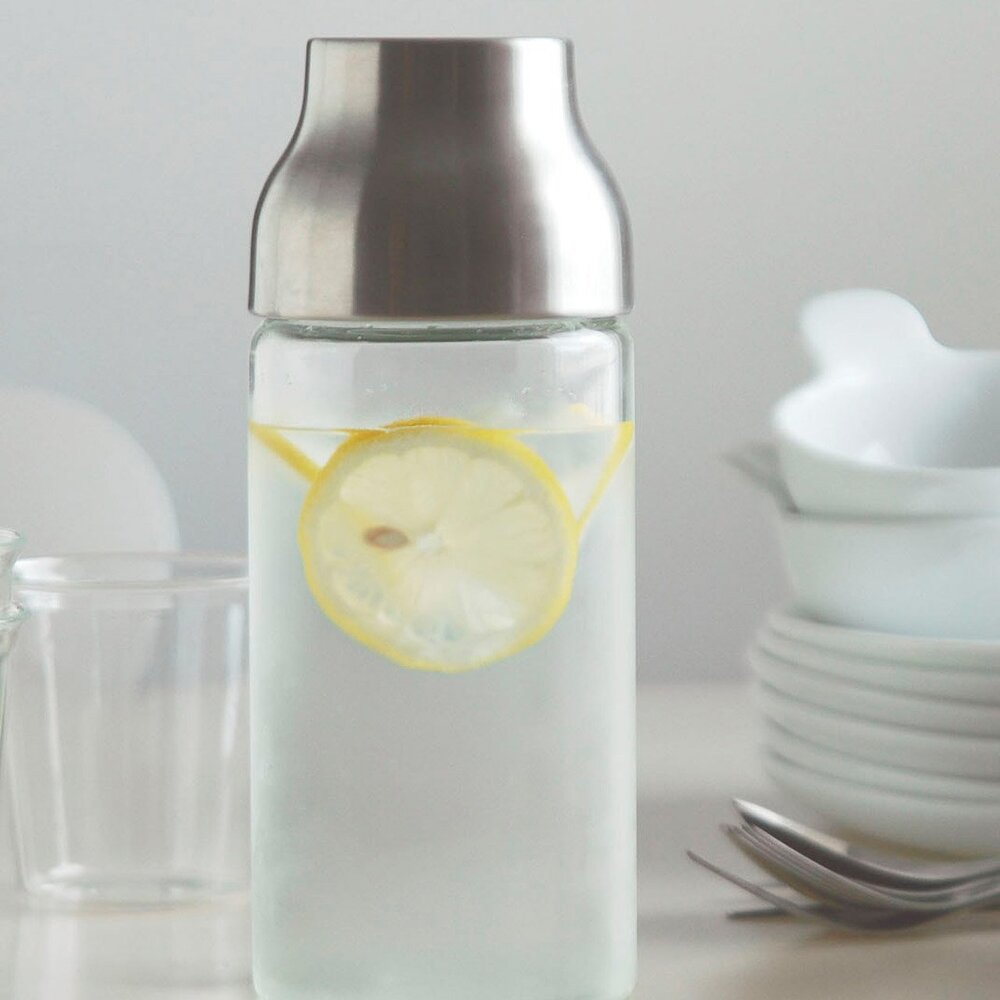 Kinto Capsule Water Carafe 1L Stainless Steel
