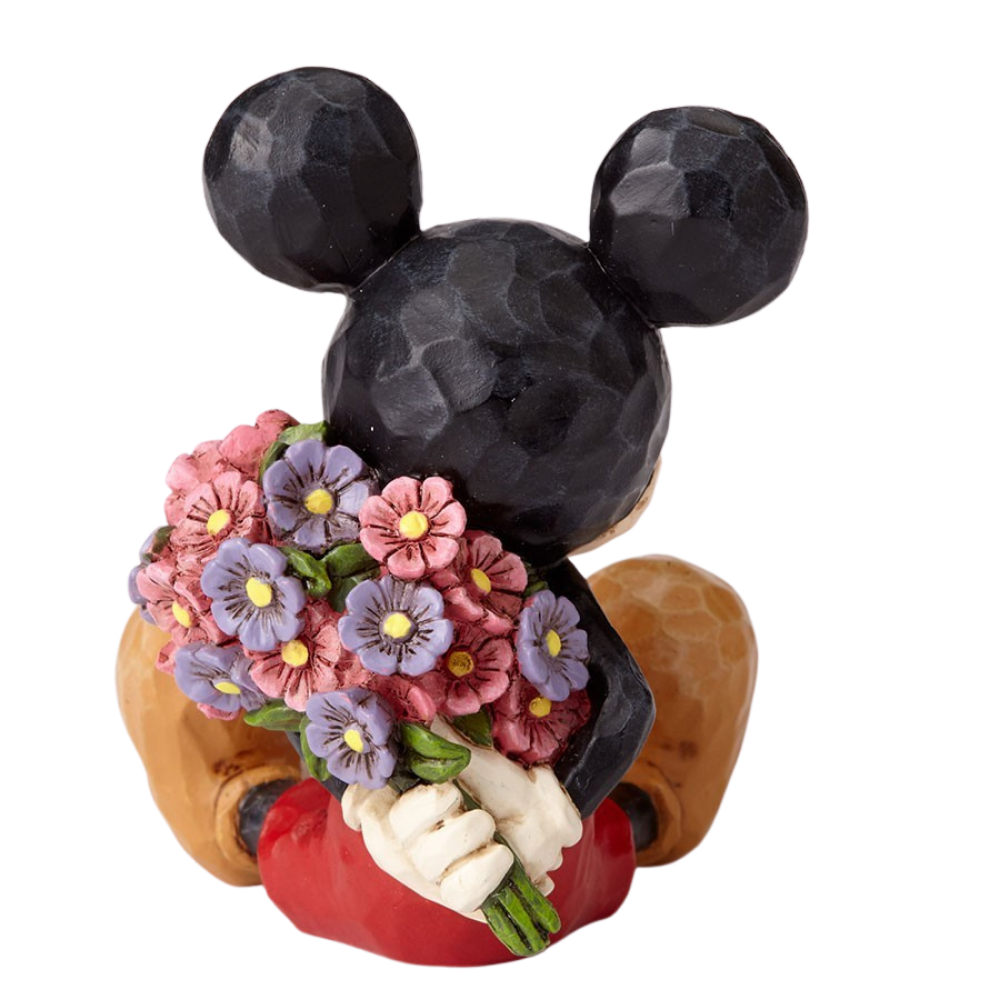 Disney Traditions Mickey Mouse With Flowers Mini Figurine