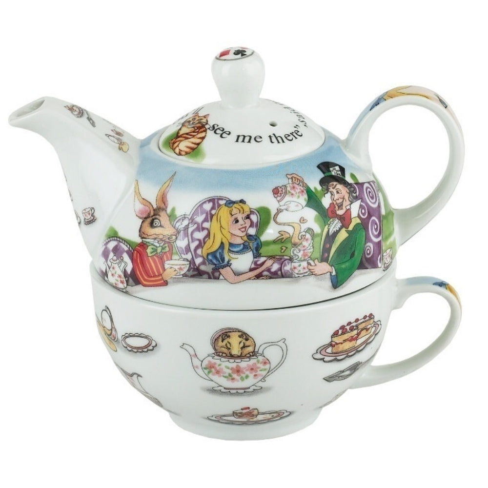 Alice in the Wonderland Tea For One Teapot and Cup Set