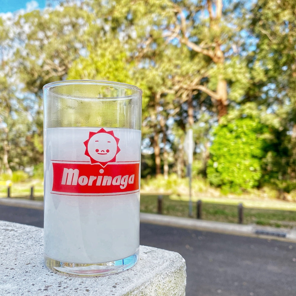 Morinaga Milk Glass with Coaster 2pcs Set