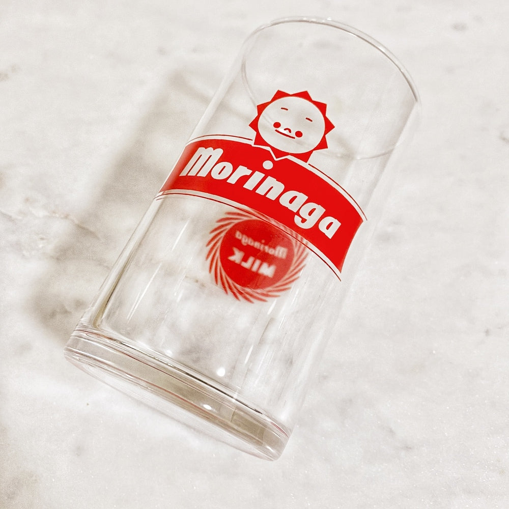 Morinaga Milk Glass with Coaster 2pcs Set