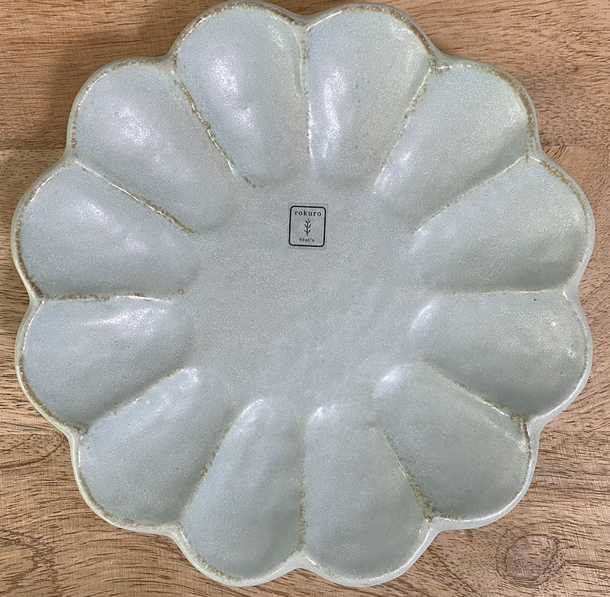 Kaneko Kohyo Flower Pale Blue Plate 17cm