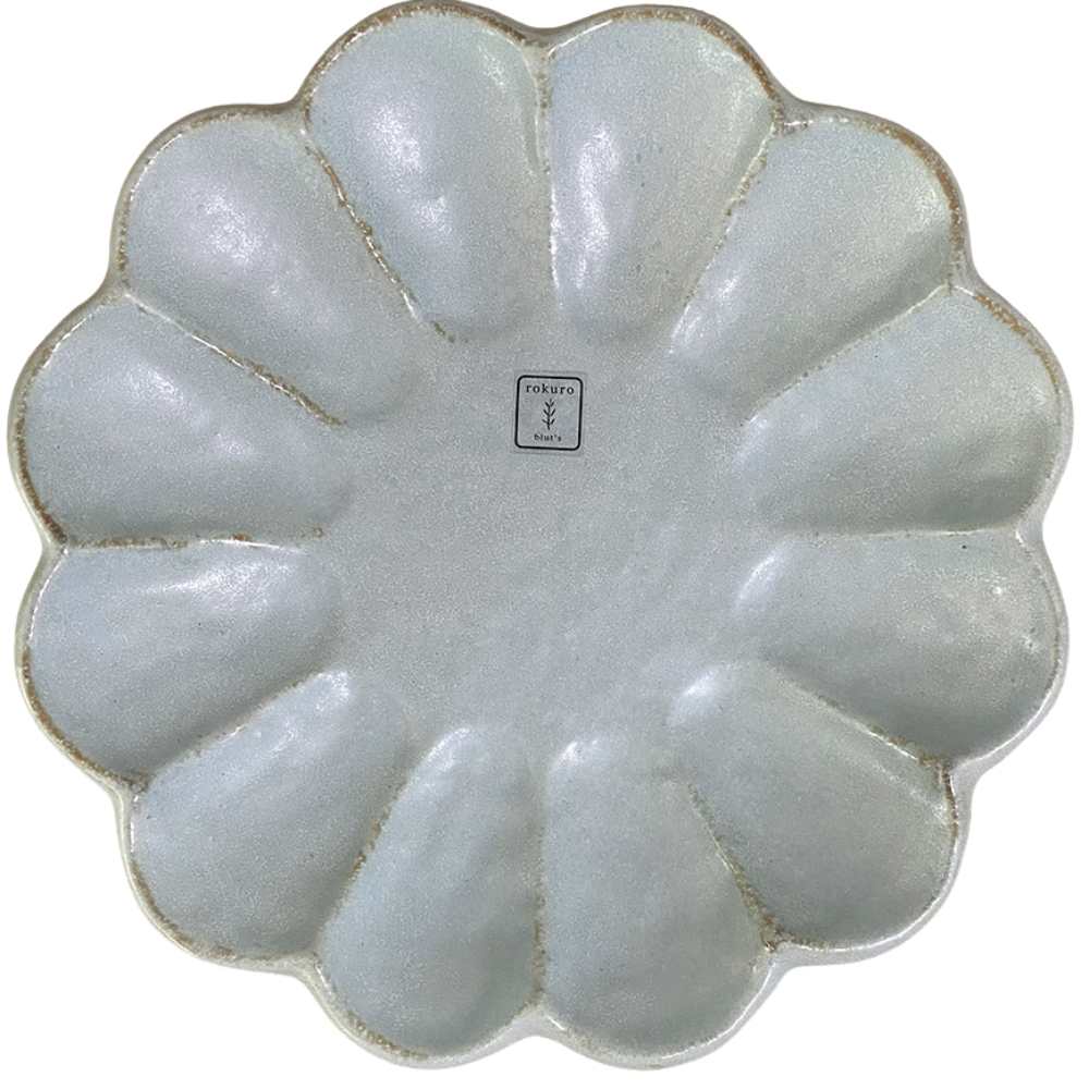Kaneko Kohyo Flower Pale Blue Plate 17cm