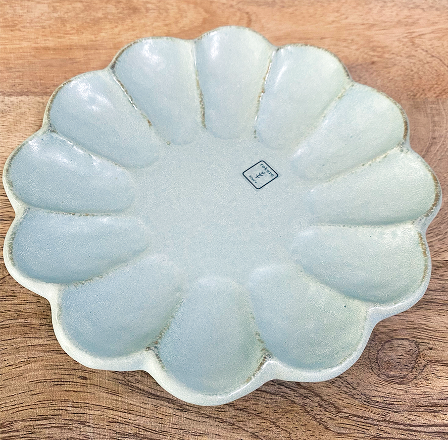Kaneko Kohyo Flower Pale Blue Plate 17cm
