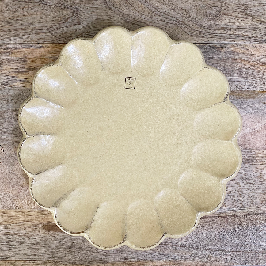 Kaneko Kohyo Flower Yellow Plate 24.5cm