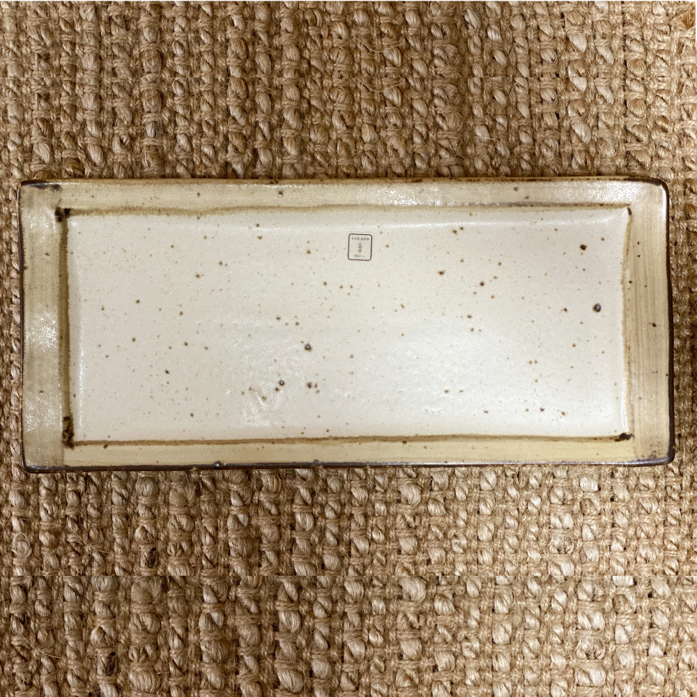 Rokuro Kakusho Porcelain Rectangle Plate 31cm