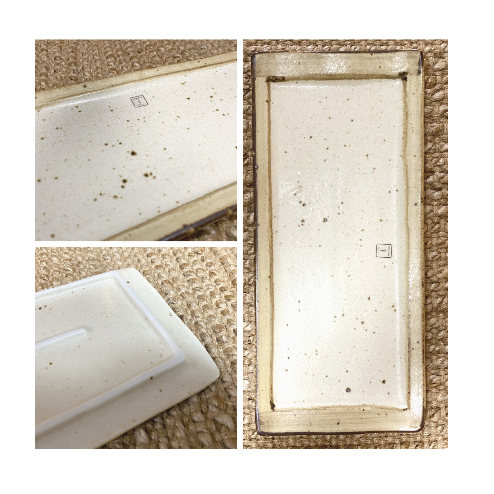 Rokuro Kakusho Porcelain Rectangle Plate 31cm
