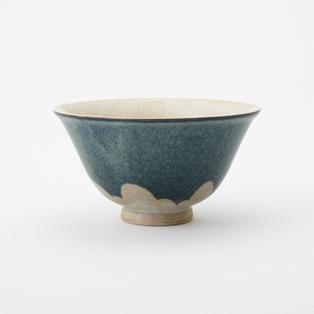 Rokuro Porcelain Mt. Fuji Rice Bowl 12cm