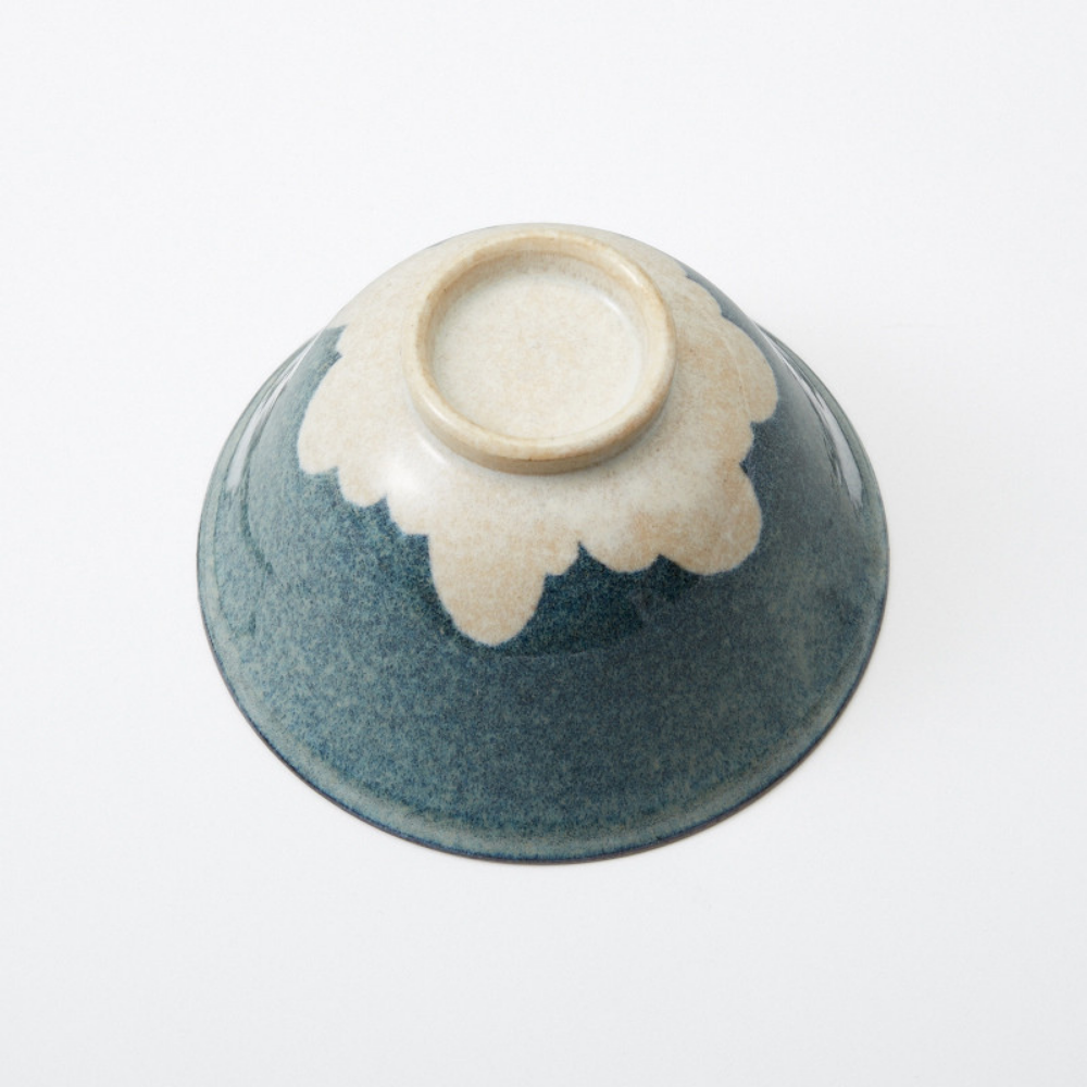Rokuro Porcelain Mt. Fuji Rice Bowl 12cm