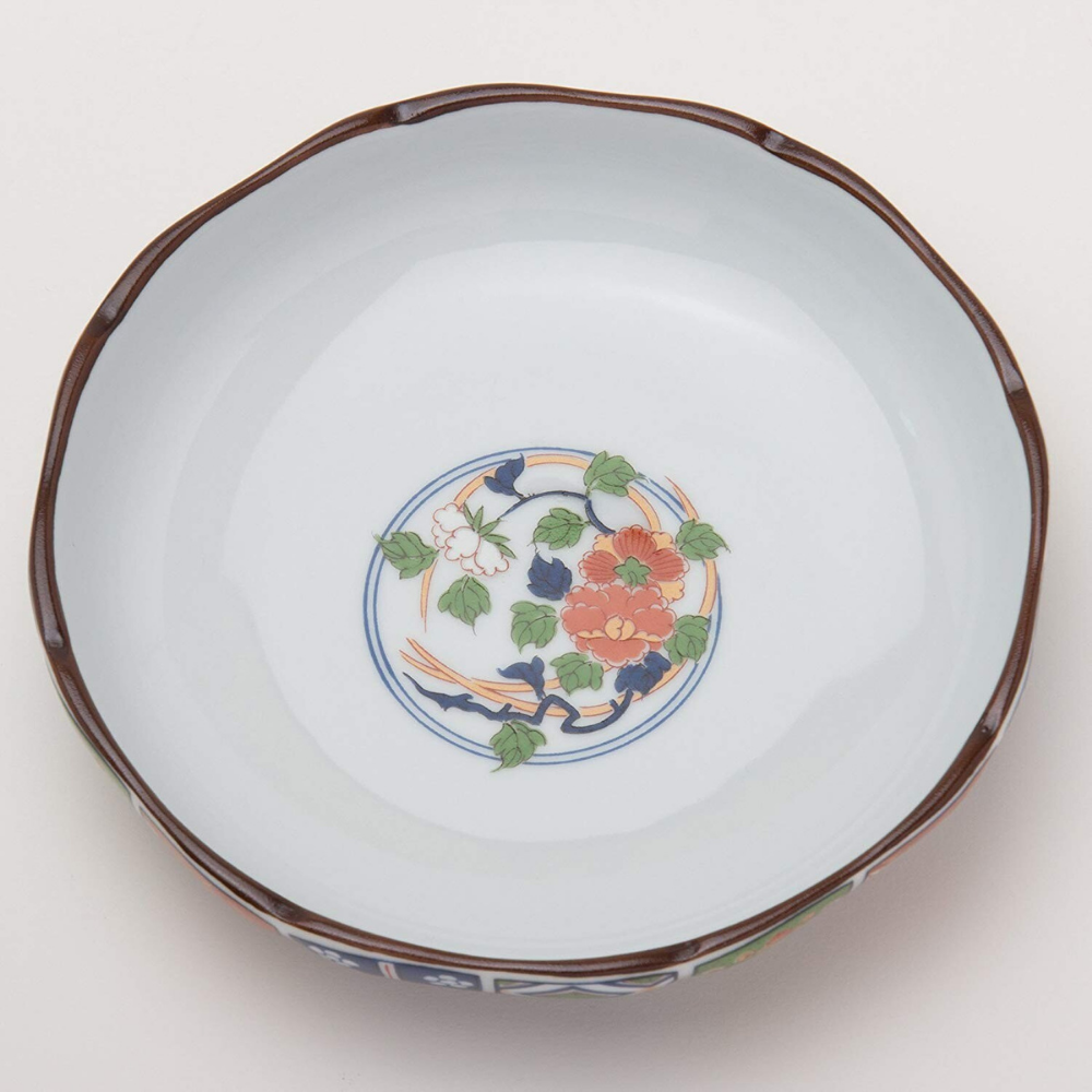 Arita Porcelain Koimari Kikuwari Plate 15cm