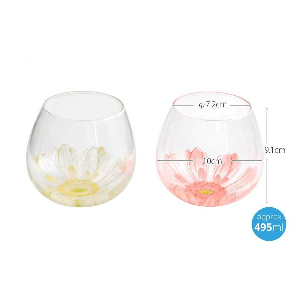 Toyo-Sasaki Benedire Fleurir Yurayura Glass (Set of 2)