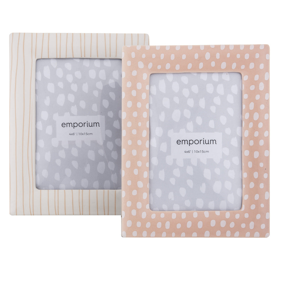 Emporium Ivy White/Pink 4x6" Photo Frame