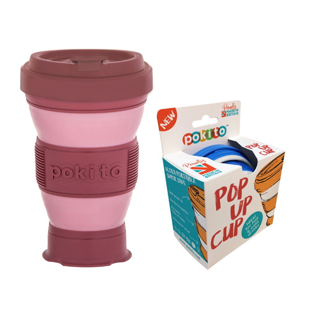 Pokito Reusable Pop Up Collapsible Reusable Travel Cup - Pink