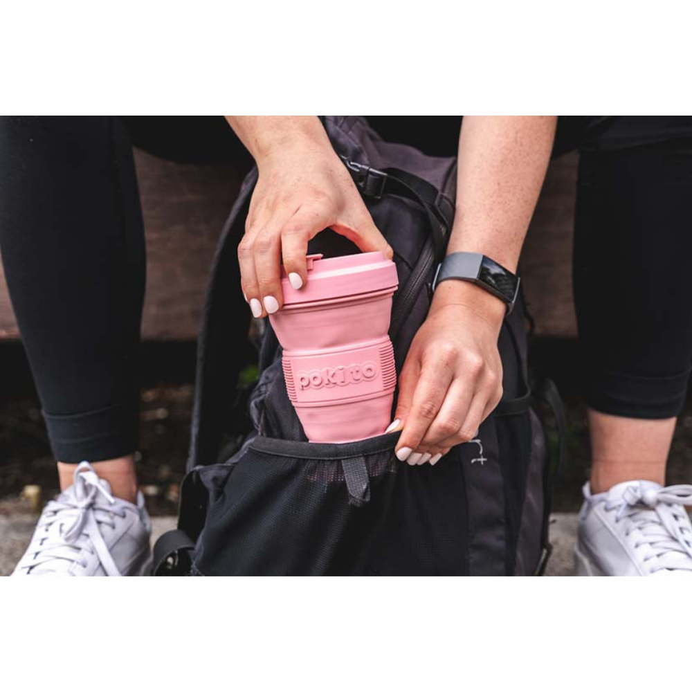 Pokito Reusable Pop Up Collapsible Reusable Travel Cup - Pink
