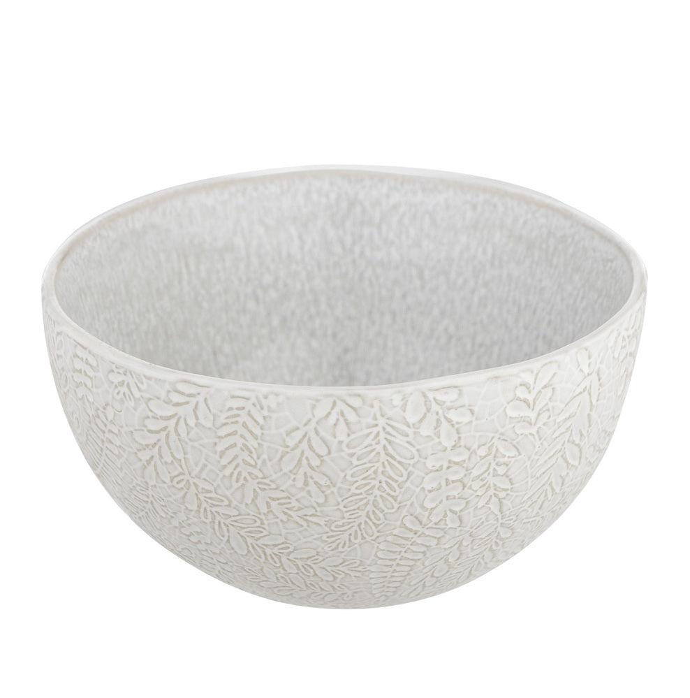 Vignette Lierre Embossed Cereal Bowl White