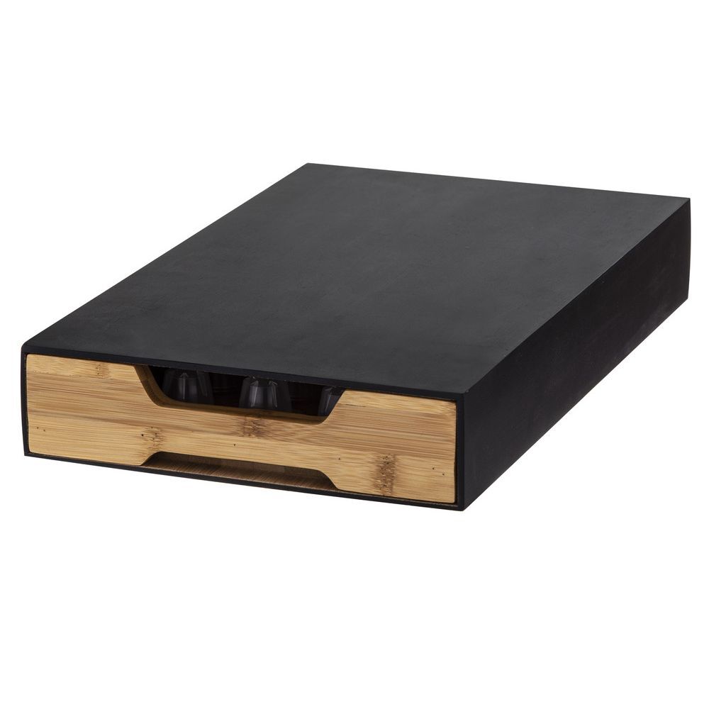 Leaf & Bean Bamboo Coffee Machine Board with Capsule Drawer
